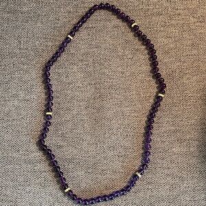 Purple and gold necklace